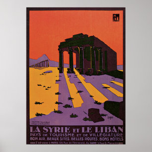 La Syrie et le liban Palmyre Poster