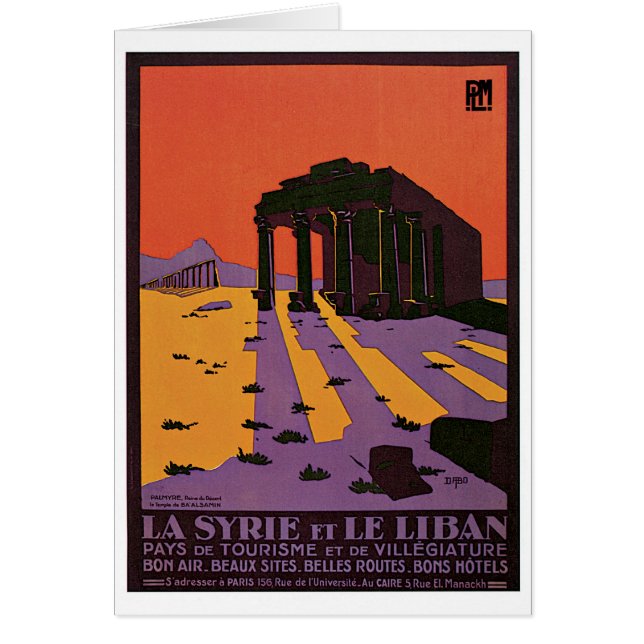La Syrie und Vintages Reiseplakat Le Liban (Vorne)