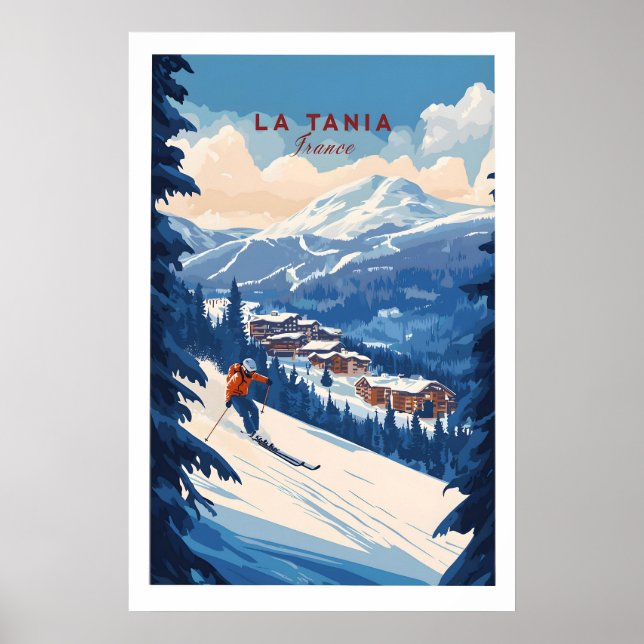 La Tania Ski Print 1 Poster (Vorne)