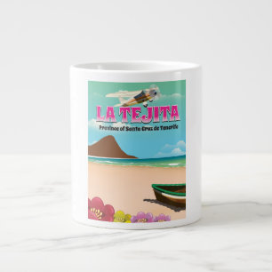 La Tejita Teneriffa Strand Reiseplakat Jumbo-Tasse