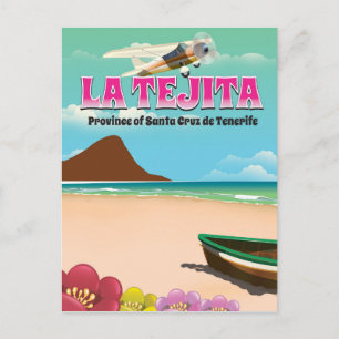 La Tejita Teneriffa Strand Reiseplakat Postkarte