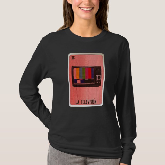 La Television Mexican Slang Lottery Bingo Cards   T-Shirt (Vorderseite)