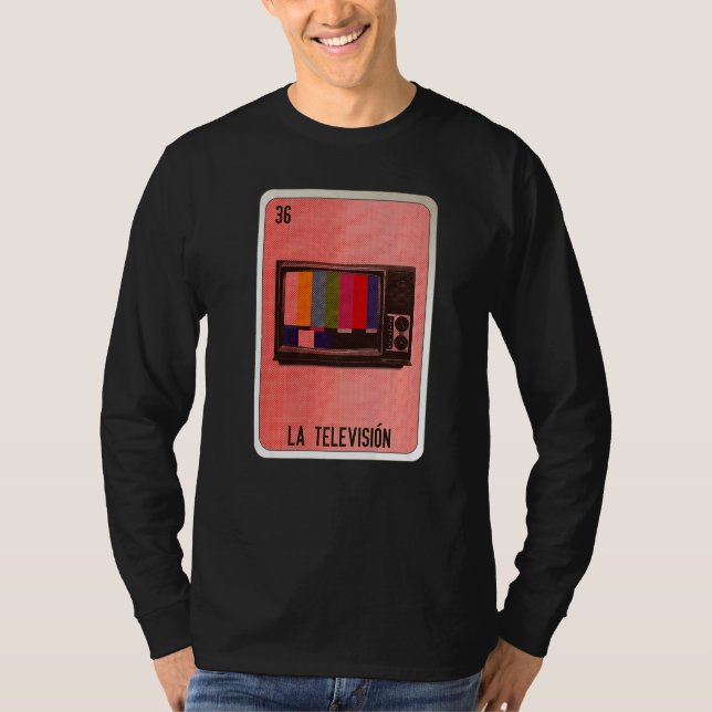 La Television Mexican Slang Lottery Bingo Cards   T-Shirt (Vorderseite)