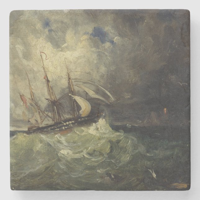 La Tempête - Félix Ziem Steinuntersetzer (Vorderseite)