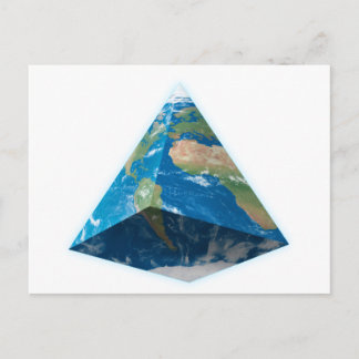 La Terre n'est pas plate mais Pyramidale Postkarte