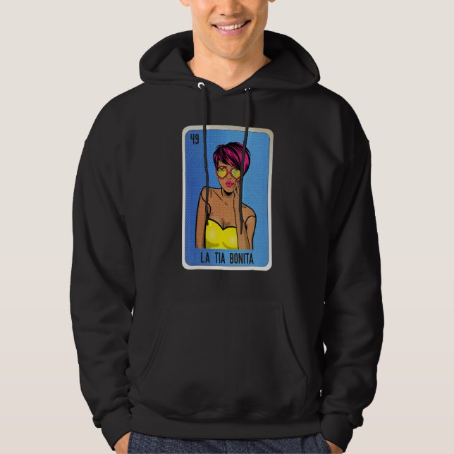 La Tia Bonita Mexican Slang Lottery Bingo Cards Hoodie (Vorderseite)