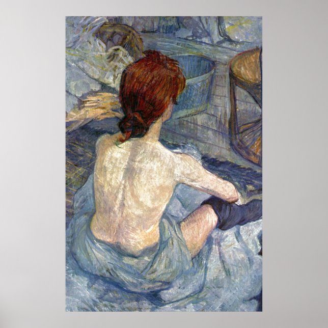 La Toilette Rousse - Malerei Toulouse-Lautrec Poster (Vorne)
