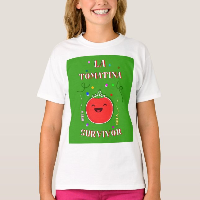 La Tomatina Bunol Feier Valencia Geschenk Spanien T-Shirt (Vorderseite)