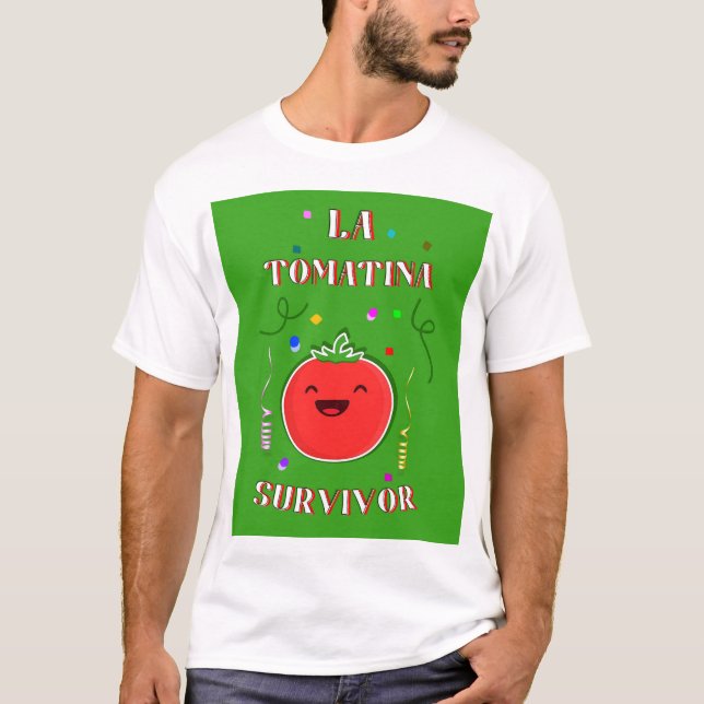 La Tomatina Bunol Feier Valencia Geschenk Spanien T-Shirt (Vorderseite)