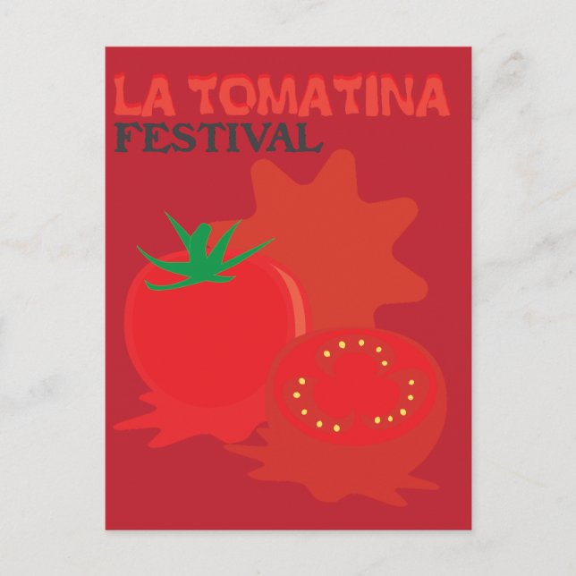 La Tomatina Festival Postkarte (Vorderseite)
