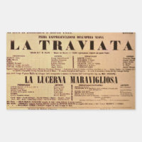 La Traviata World Premiere Poster (1853)