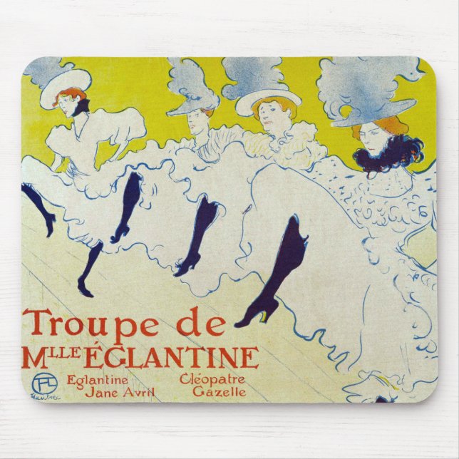 La Troupe de Mlle Eglantine - Toulouse Lautrec Mousepad (Vorne)