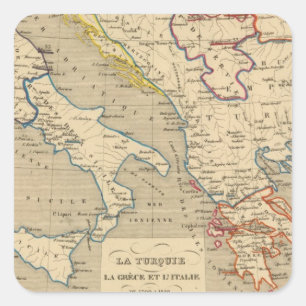La Turquie, La Grece und l'Italie De 1700 1840 Quadratischer Aufkleber