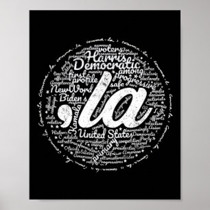 La) Unterstützer des demokratischen Party für Vize Poster