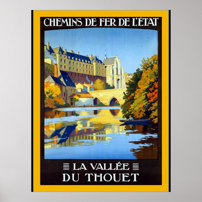 La Vallée du Thouet ~ Vintage französische Reise Poster (Vorne)