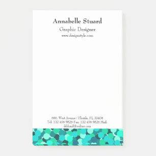 La Vegas Aquamarin Glitzy Bling Aquamarin Post-it Klebezettel