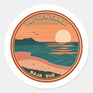 La Ventana Baja California Mexico Travel Runder Aufkleber