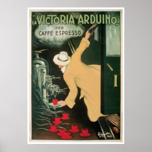La Victoria Arduino Vintager Kaffee Drink und Kuns Poster
