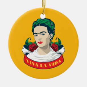 La Vida Frida Kahlos Viva Keramikornament