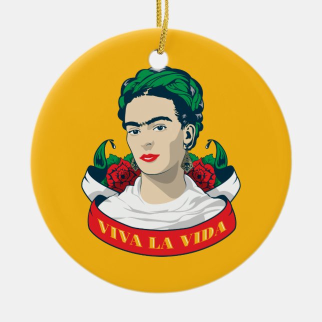 La Vida Frida Kahlos | Viva Keramikornament (Vorne)