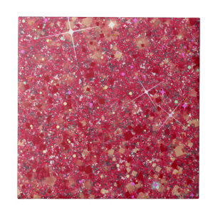 La Vida Magenta Rosa Imitate Glitzer Solid Fliese
