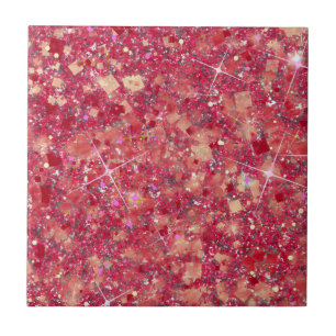 La Vida Magenta Rosa Imitate Glitzer Solid Fliese