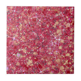 La Vida Magenta Rosa Imitate Glitzer Solid Fliese