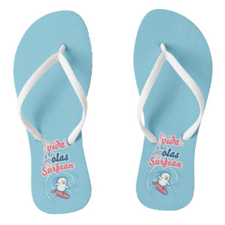 │La vida y las olas se surfean Flip Flops