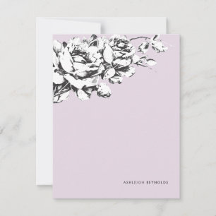La Vie en Rose Blumengestation - Lila Mitteilungskarte