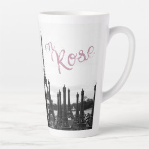 La Vie en Rose Paris Eiffel Tower Latte Tasse