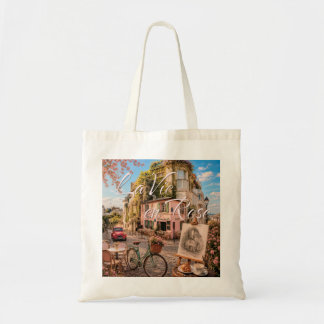 La Vie En Rose Paris Montmartre Café Illustration Tragetasche