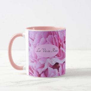 La Vie en Rosen rosa Nelken Tasse