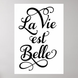 la vie est belle, das Leben ist schön, französisch Poster