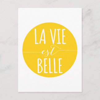 la vie est belle, das Leben ist schön, französisch Postkarte