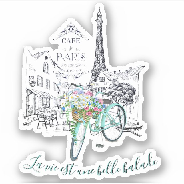 La vie est une belle balade aufkleber (Vorderseite)