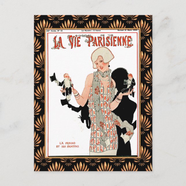 La Vie Parisienne 1920er Zeitschrift Cover Postkarte (Vorderseite)