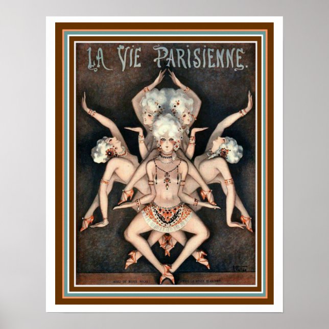 La Vie Parisienne Ägyptische Tänzer Poster 16 x 20 (Vorne)