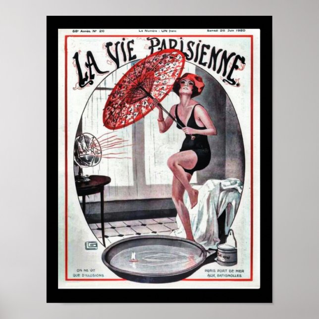La Vie Parisienne Deko Poster der 1920er Jahre (Vorne)
