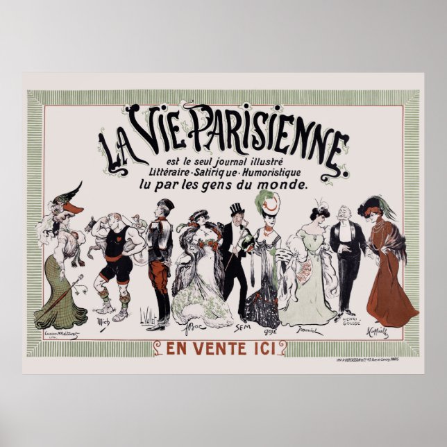 La Vie Parisienne France Vintage Poster 1905 (Vorne)