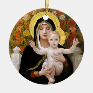 La Vierge au Lys, Bouguereau Keramikornament