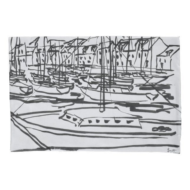 La Vilaine| La Roche-Bernard, Bretagne Kissenbezug (Vorderseite-Links)