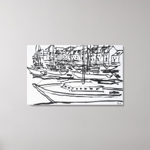 La Vilaine   La Roche-Bernard, Bretagne Leinwanddruck