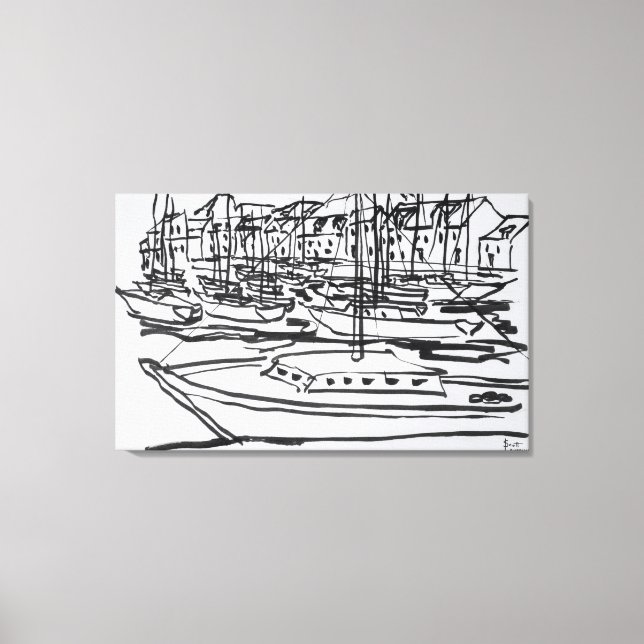 La Vilaine | La Roche-Bernard, Bretagne Leinwanddruck (Vorderseite)