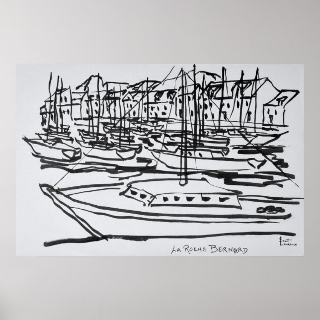 La Vilaine | La Roche-Bernard, Bretagne Poster (Vorne)