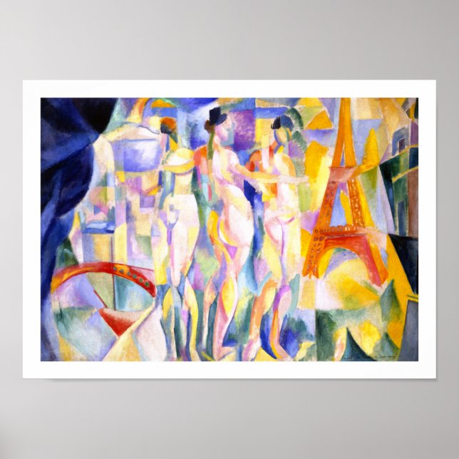 La ville de Paris by Delaunay - Abstrakte Kunst Poster (Vorne)