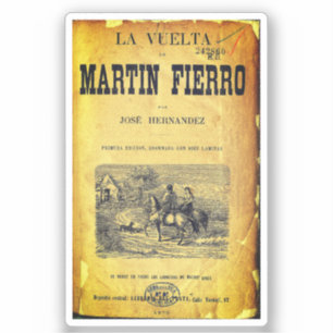 La Vuelta de Martín Fierro (Cover, 1879 first ed.) Aufkleber