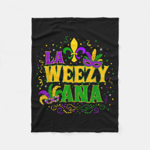La weezy ana Karneval New Orleans Mardi Gras fleur Fleecedecke
