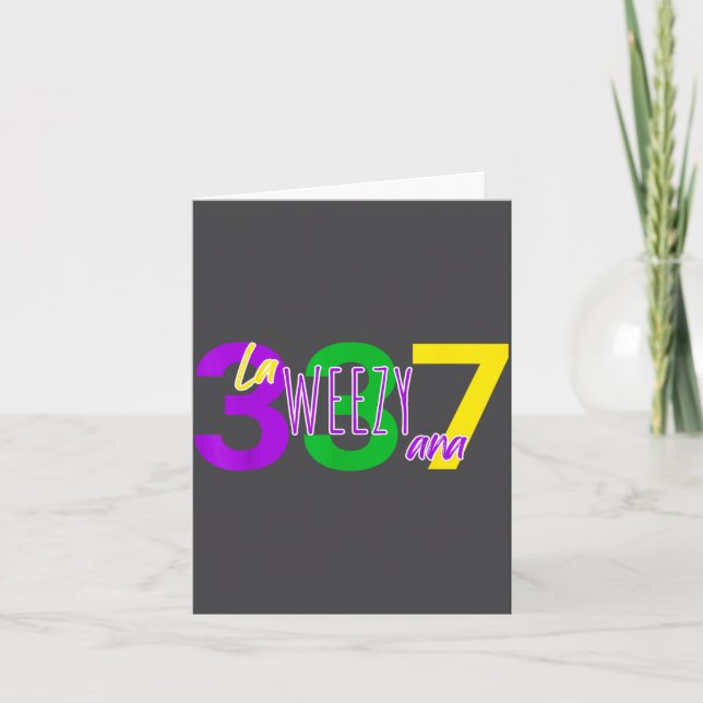 La Weezy Ana Louisiana Mardi Gras 337 New Orleans  Karte (Vorderseite)