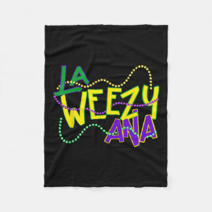La Weezy Ana Mardi Gras Louisiana Fat Dienstag Neu Fleecedecke