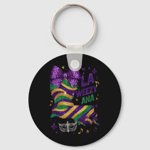La Weezy Ana Mardi Gras Louisiana Karte Dienstag Schlüsselanhänger